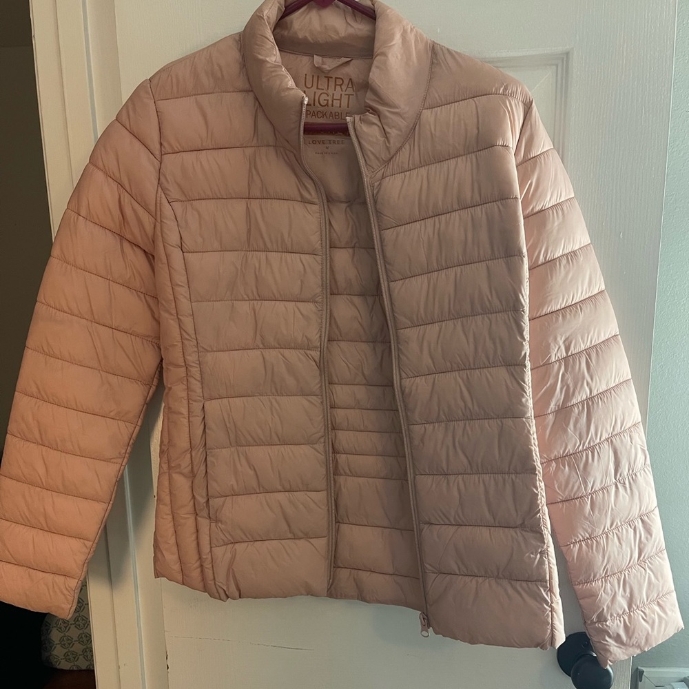 Dusty Pink Puffer Jacket